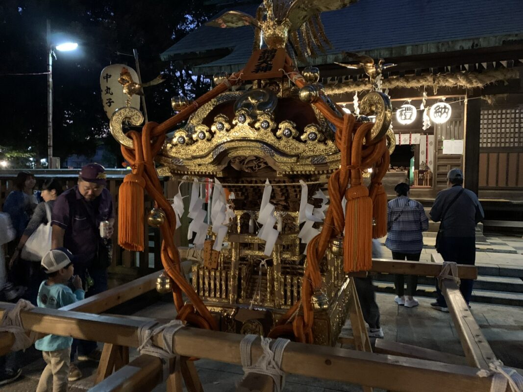 神奈川　中丸子 神明大神様のお祭りで変面ショー